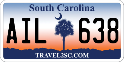SC license plate AIL638