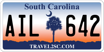 SC license plate AIL642