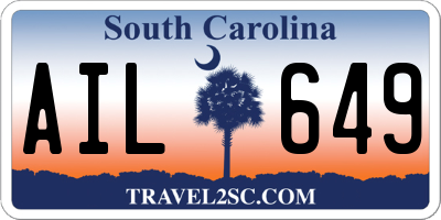 SC license plate AIL649