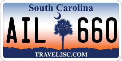 SC license plate AIL660