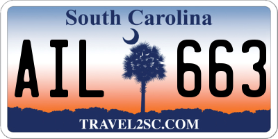 SC license plate AIL663
