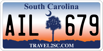 SC license plate AIL679