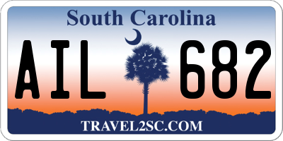SC license plate AIL682