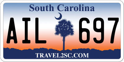 SC license plate AIL697