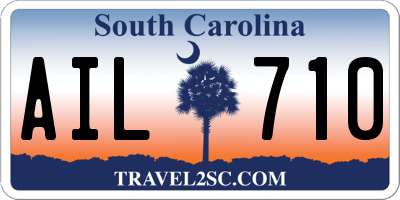 SC license plate AIL710