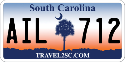 SC license plate AIL712