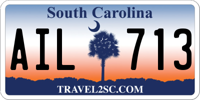 SC license plate AIL713