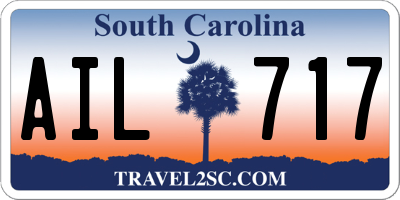 SC license plate AIL717