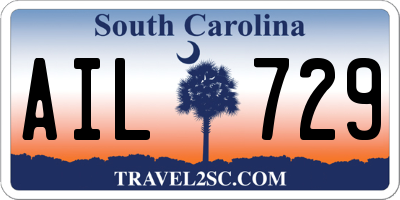 SC license plate AIL729