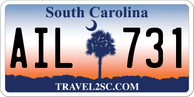 SC license plate AIL731