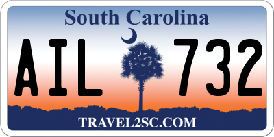 SC license plate AIL732