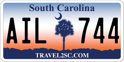 SC license plate AIL744