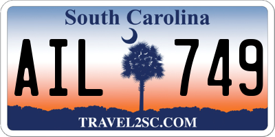 SC license plate AIL749