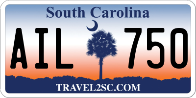 SC license plate AIL750