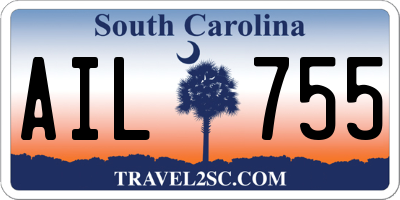 SC license plate AIL755