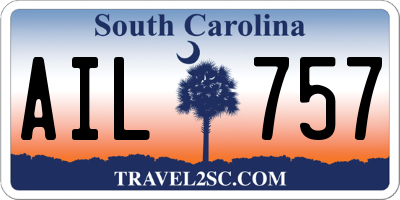 SC license plate AIL757