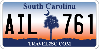 SC license plate AIL761