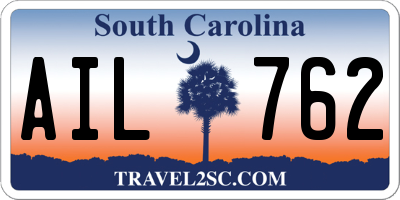 SC license plate AIL762