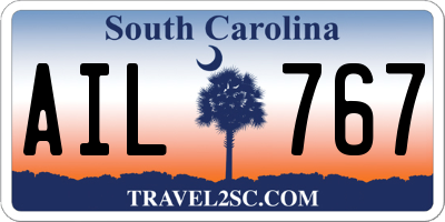 SC license plate AIL767