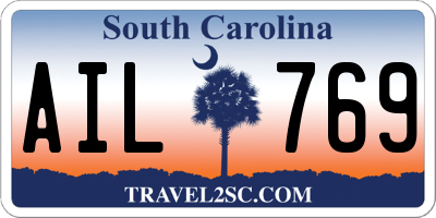 SC license plate AIL769