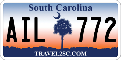 SC license plate AIL772