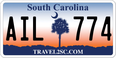 SC license plate AIL774