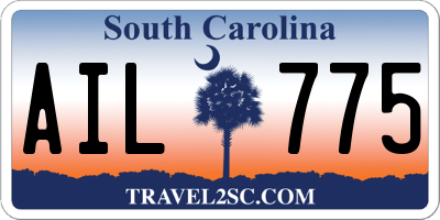 SC license plate AIL775