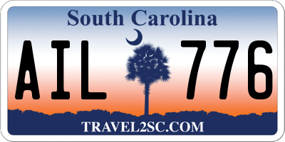 SC license plate AIL776