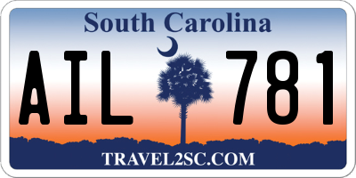 SC license plate AIL781