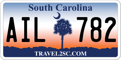SC license plate AIL782