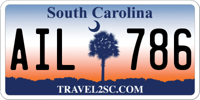 SC license plate AIL786