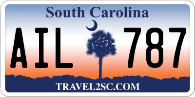 SC license plate AIL787