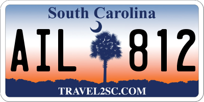 SC license plate AIL812