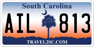 SC license plate AIL813