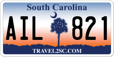 SC license plate AIL821