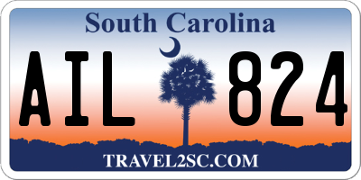 SC license plate AIL824