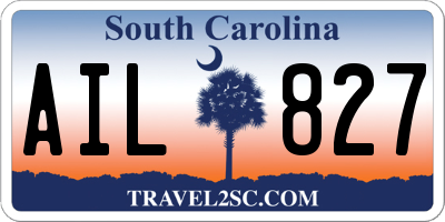 SC license plate AIL827