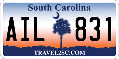 SC license plate AIL831
