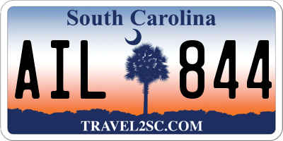 SC license plate AIL844