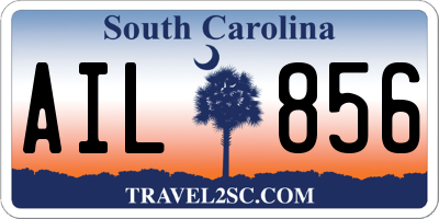 SC license plate AIL856