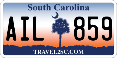 SC license plate AIL859