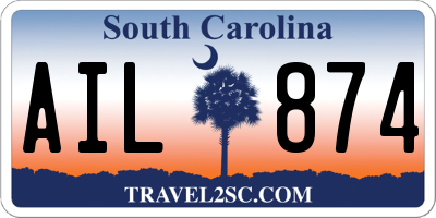SC license plate AIL874