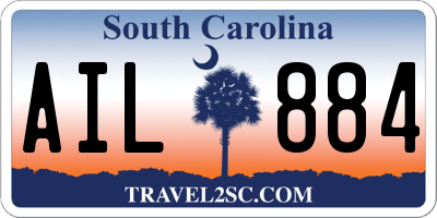 SC license plate AIL884