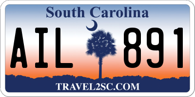 SC license plate AIL891