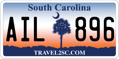SC license plate AIL896