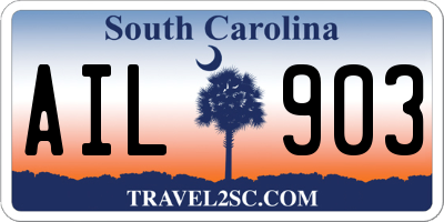 SC license plate AIL903