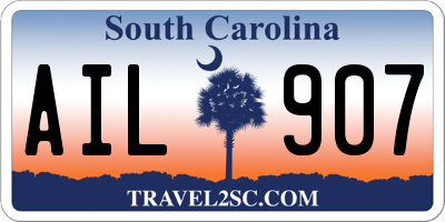 SC license plate AIL907