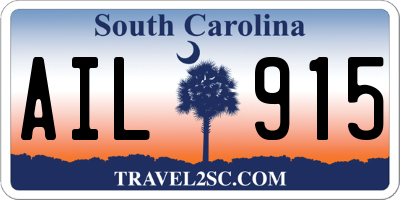 SC license plate AIL915