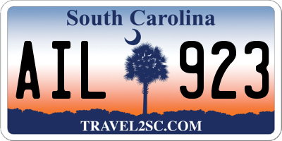 SC license plate AIL923