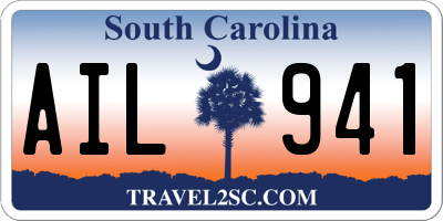 SC license plate AIL941